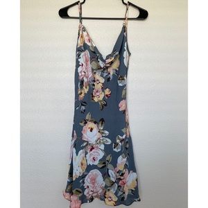 Grey and Floral Dress